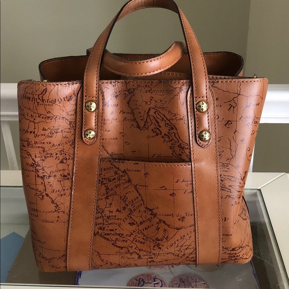 Patricia Nash Darby Floral Map medium satchel/tote - Picture 3 of 12